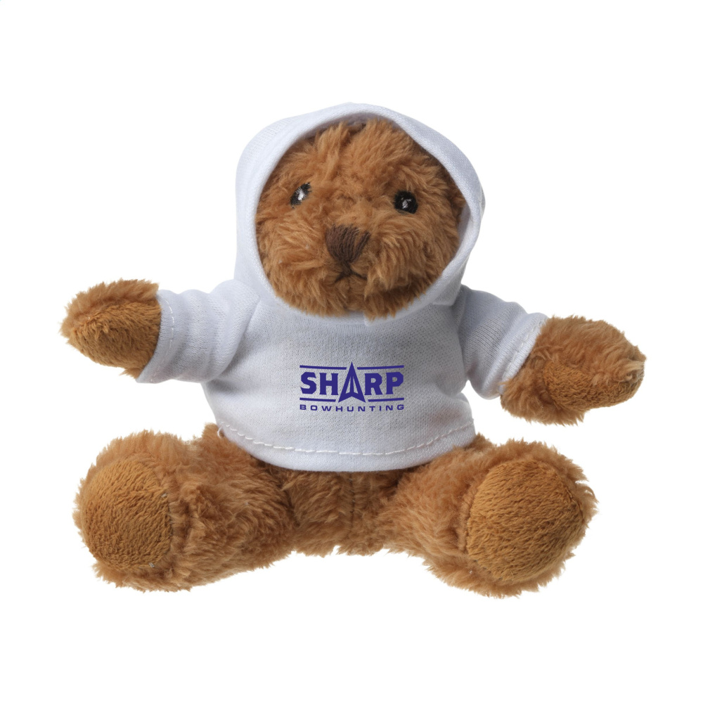 Logo trade promotional giveaways picture of: HoodedBear bear cuddle toy