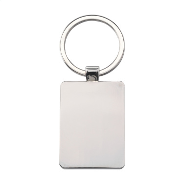 Logo trade promotional merchandise image of: Bamboo Key Rectangle keyring