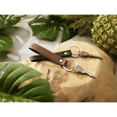 Logo trade corporate gifts image of: Vegan Pineapple Leather Keyring