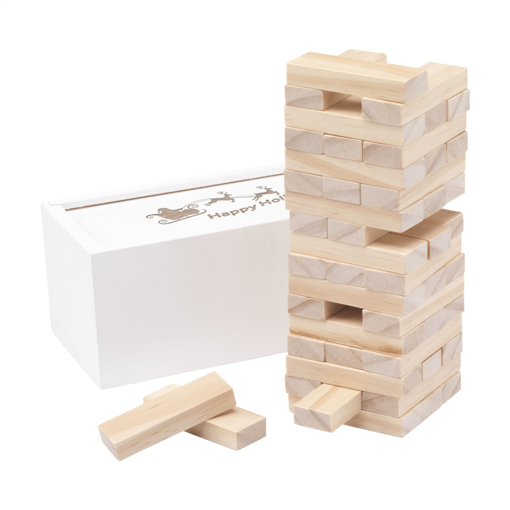 Logo trade business gifts image of: Tower Game Deluxe X-Mas