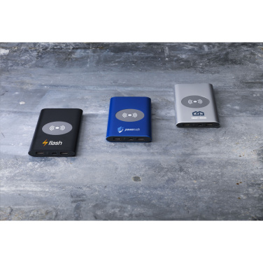 Logotrade corporate gift image of: Aluminium 8000 Wireless Powerbank wireless charger