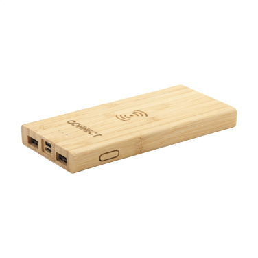 Logotrade promotional item image of: Bamboo 8000 Wireless Powerbank wireless charger