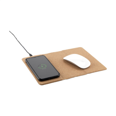 Logotrade promotional products photo of: Cork Wireless Charging Mousepad