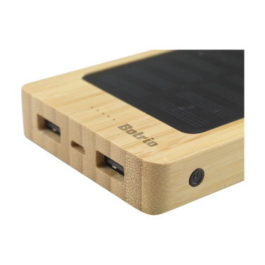 Logo trade business gifts image of: Solar Powerbank 8000+ Wireless Charger