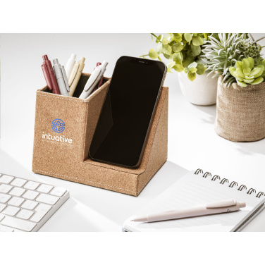 Logotrade business gift image of: Ecork Pen Holder Wireless Charger