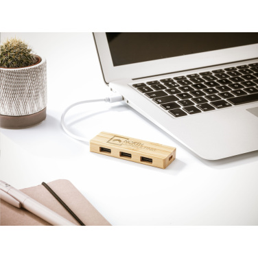 Logotrade advertising product picture of: Bamboo USB Hub