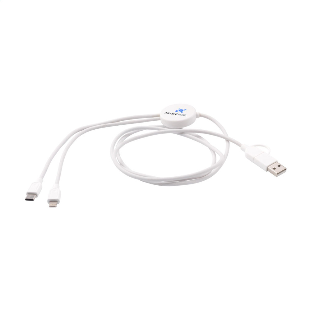 Logo trade promotional products image of: Charging Cable RCS Recycled ABS-TPE