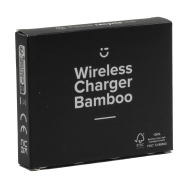 Logo trade promotional items image of: Bamboo Wireless Charger 15W