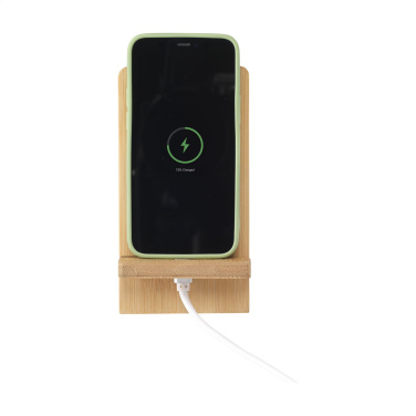 Logo trade promotional item photo of: Miyo Bamboo Phone Stand