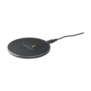 Logo trade promotional products picture of: Tecco GRS Recycled Alu 15W Wireless Charger
