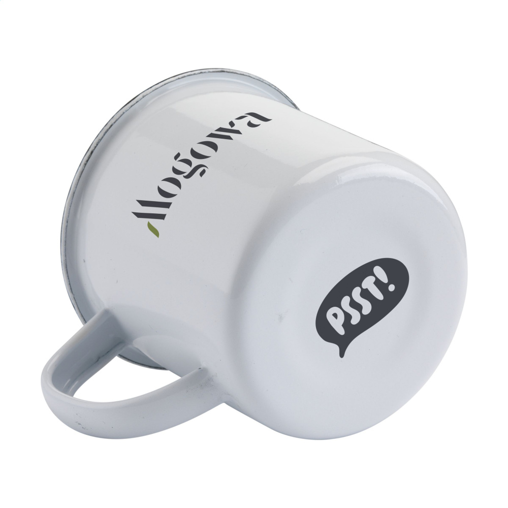 Logo trade promotional gift photo of: Retro Enamel Mug 350 ml