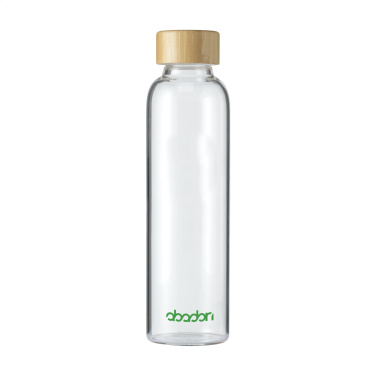 Logotrade promotional giveaway image of: Senga Glass Bamboo 500 ml drinking bottle