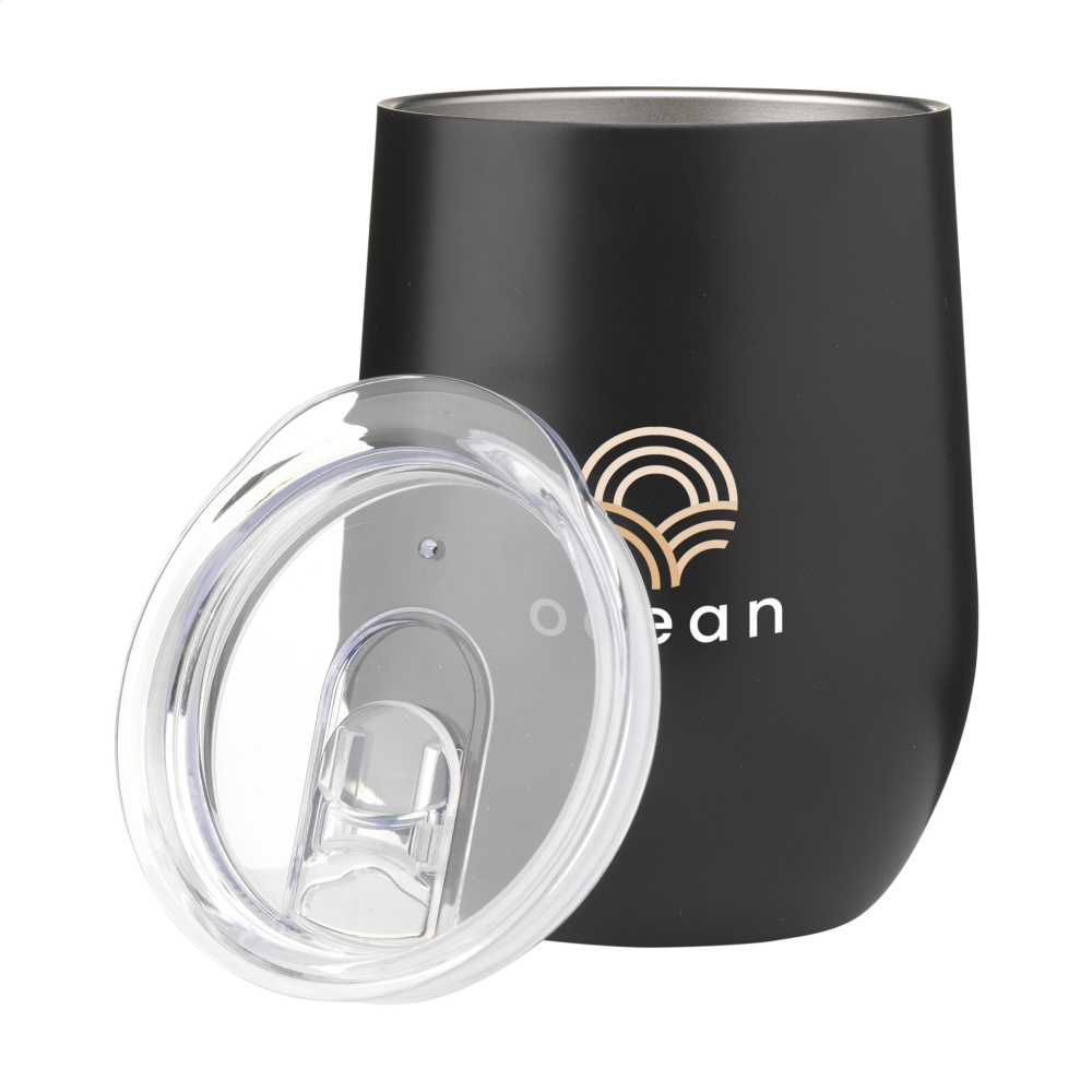 Logo trade promotional item photo of: Huevo RCS Recycled Steel Cup 350 ml thermo cup