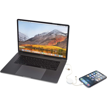 Logotrade business gift image of: Citala 5-in-1 recycled plastic 30 cm data sync and 27W fast charge cable