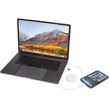 Logotrade business gifts photo of: Citala 5-in-1 recycled plastic 90 cm retractable data sync and 40W fast charge cable