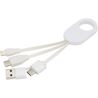 Logo trade promotional giveaways picture of: Troop 4-in-1 recycled plastic charging cable