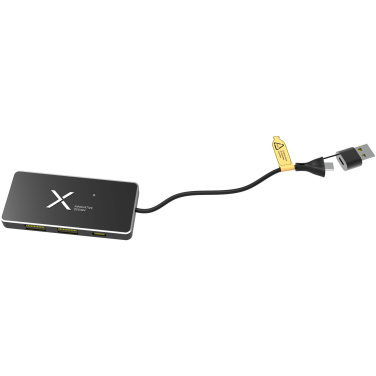 Logo trade advertising products image of: SCX.design H20 8-in-1 USB hub with dual input and 6-ports