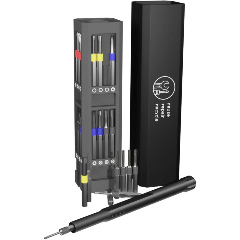 Logotrade business gift image of: SCX.design T20 30-piece screwdriver and repair set in aluminium case