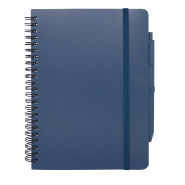 Logotrade promotional gift image of: Thalaasa A5 ocean-bound hard cover notebook with ballpoint pen (black ink)