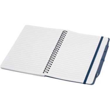 Logotrade corporate gift image of: Thalaasa A5 ocean-bound hard cover notebook with ballpoint pen (black ink)