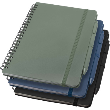 Logotrade promotional gift picture of: Thalaasa A5 ocean-bound hard cover notebook with ballpoint pen (black ink)