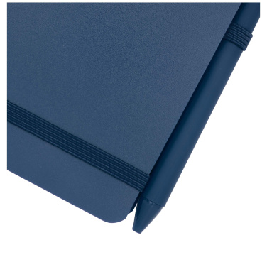 Logo trade promotional gifts picture of: Thalaasa A6 hard cover ocean-bound notebook with ballpoint pen (black ink)