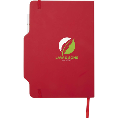 Logo trade corporate gifts image of: Nexus A5 hard cover notebook with pen and pencil combo (black ink)