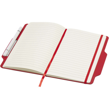Logo trade promotional merchandise photo of: Nexus A5 hard cover notebook with pen and pencil combo (black ink)