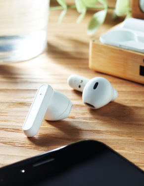 Logotrade promotional merchandise photo of: TWS earbuds in bamboo case