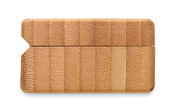 Logo trade promotional products image of: TWS earbuds in bamboo case