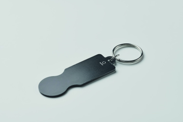 Logo trade promotional items image of: Key ring with trolley token