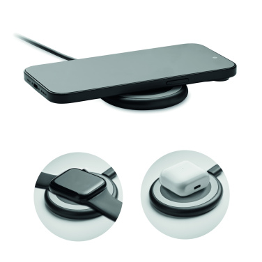 Logotrade promotional items photo of: 3 in 1 wireless charger 15W