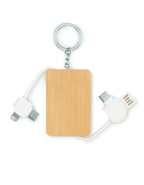 Logo trade advertising products image of: Key ring charging cable