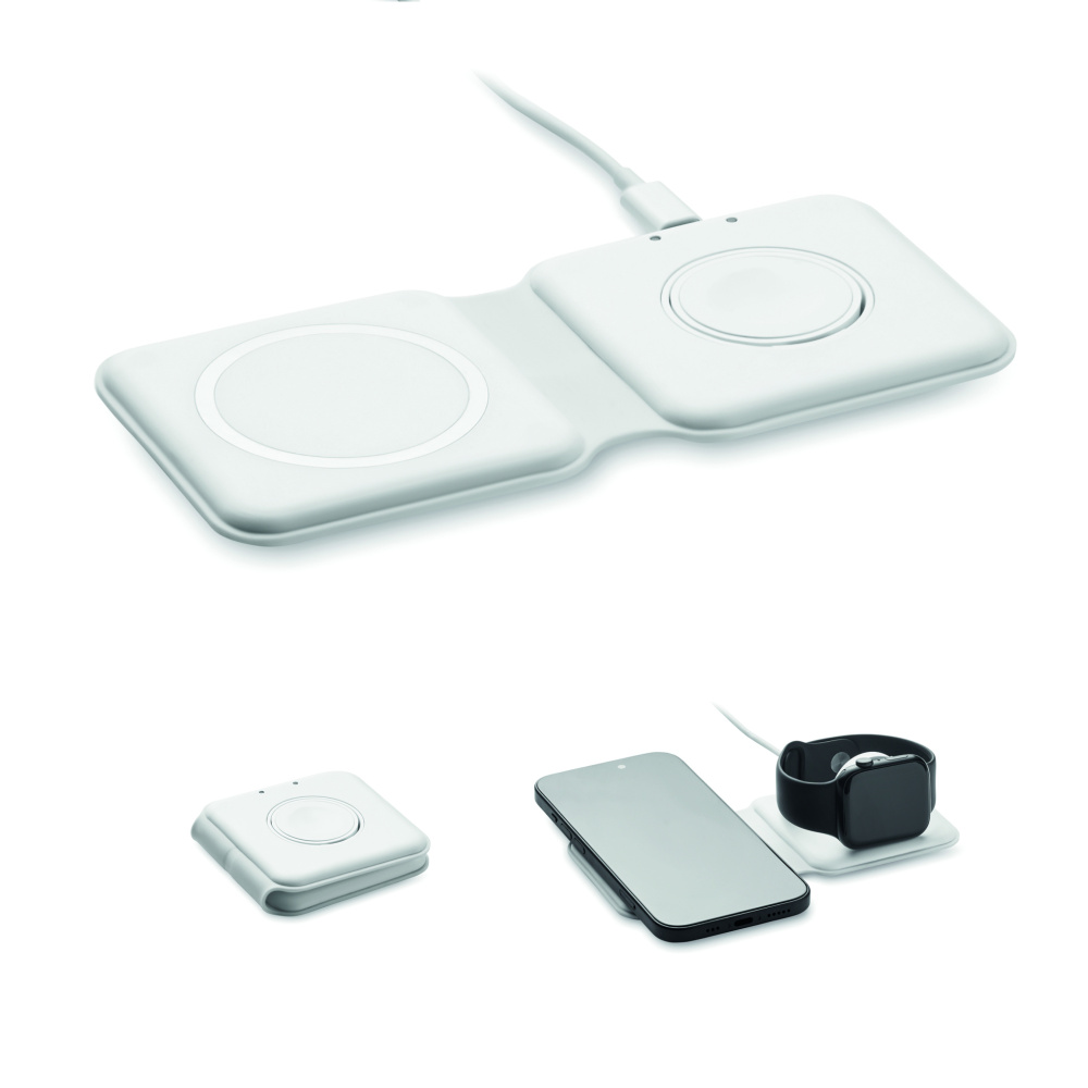 Logotrade business gifts photo of: 2 in 1 foldable charger 15W