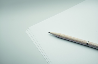 Logo trade promotional giveaway photo of: Wheat straw/ABS twist pen set