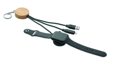 Logo trade corporate gifts picture of: Key ring with 4 in 1 60W cable