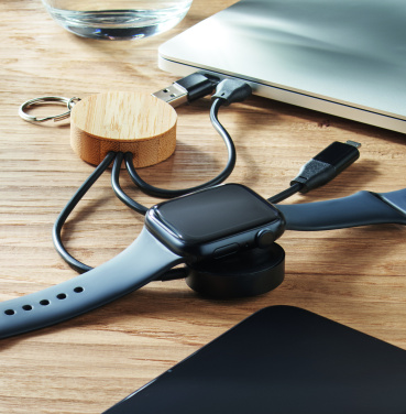 Logo trade business gifts image of: Key ring with 4 in 1 60W cable