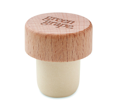 Logo trade promotional gifts picture of: Beech wood bottle stopper