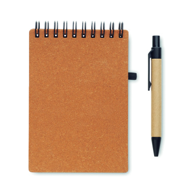 Logotrade promotional merchandise picture of: Recycled notebook with ball pen