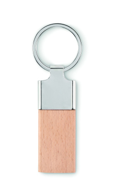 Logotrade promotional item picture of: Key ring with rubber wood