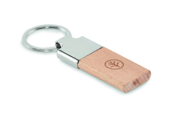 Logotrade promotional giveaway image of: Key ring with rubber wood