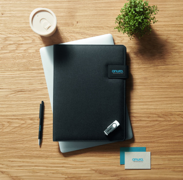 Logo trade promotional merchandise photo of: A4 folder and wireless charger