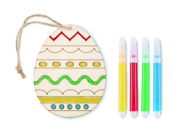 Logotrade corporate gift image of: Wooden egg painting set