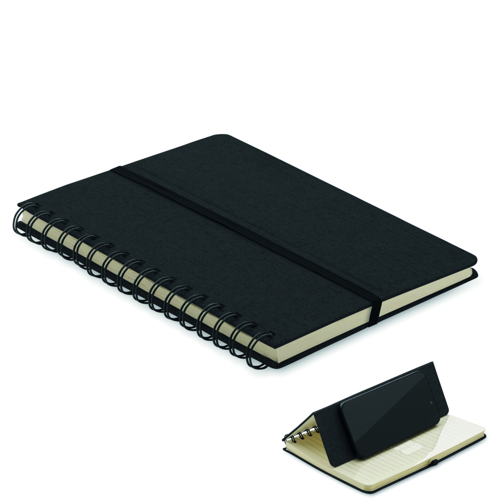Logotrade promotional product picture of: A5 notebook with phone holder