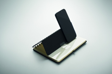 Logo trade promotional item photo of: A5 notebook with phone holder