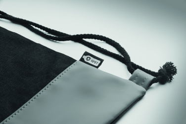Logotrade advertising product picture of: RPET PU drawstring bag 2 tone