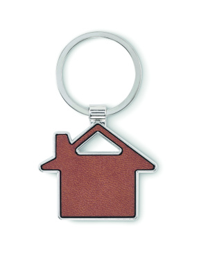 Logo trade promotional giveaways image of: House shaped key ring