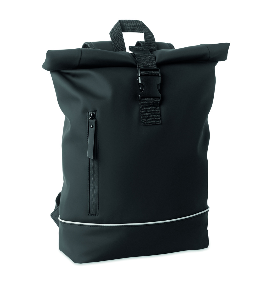 Logo trade promotional product photo of: Laptop 15" roll top PU backpack