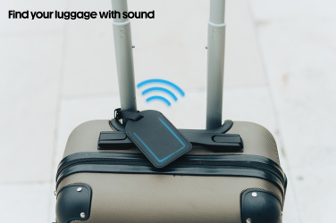 Logotrade promotional product picture of: Globetrack RCSrPolyester luggage tag with worldwide locating