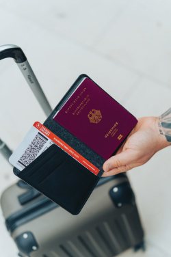 Logotrade promotional giveaway picture of: Trackmate RCS rpolyester passport holder worldwide locating